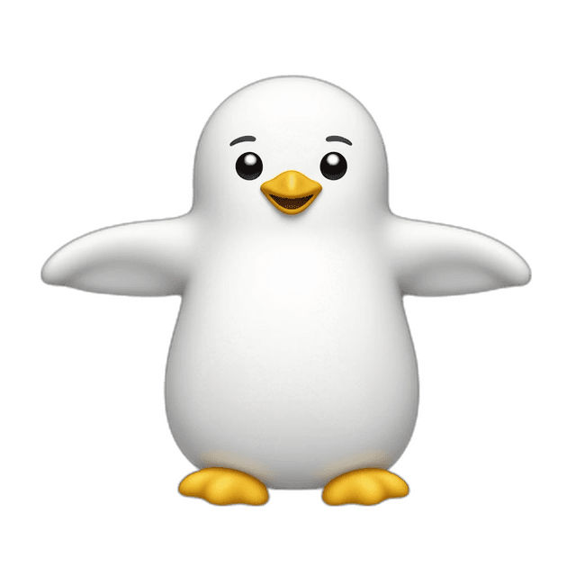 a penguin being ghosted emoji