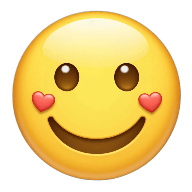 smiley face with heart cheeks emoji