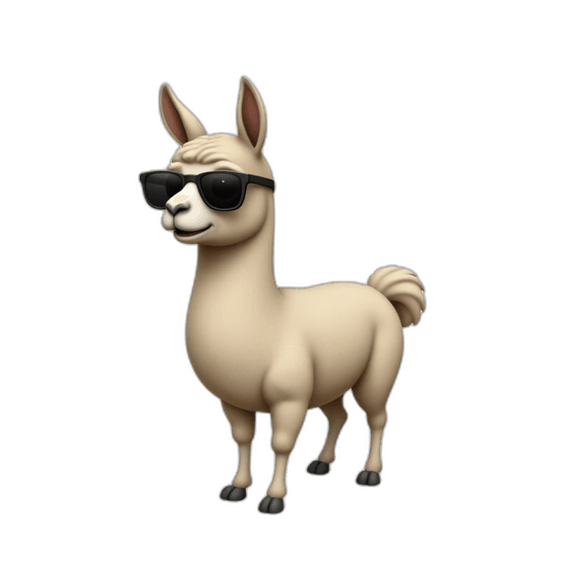 llama with sunglasses emoji